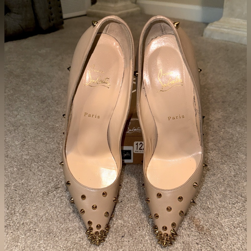 Degraspike 120 kid Nude/Gold Christian louboutin 40.5